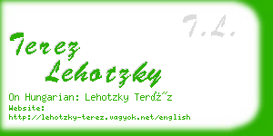 terez lehotzky business card